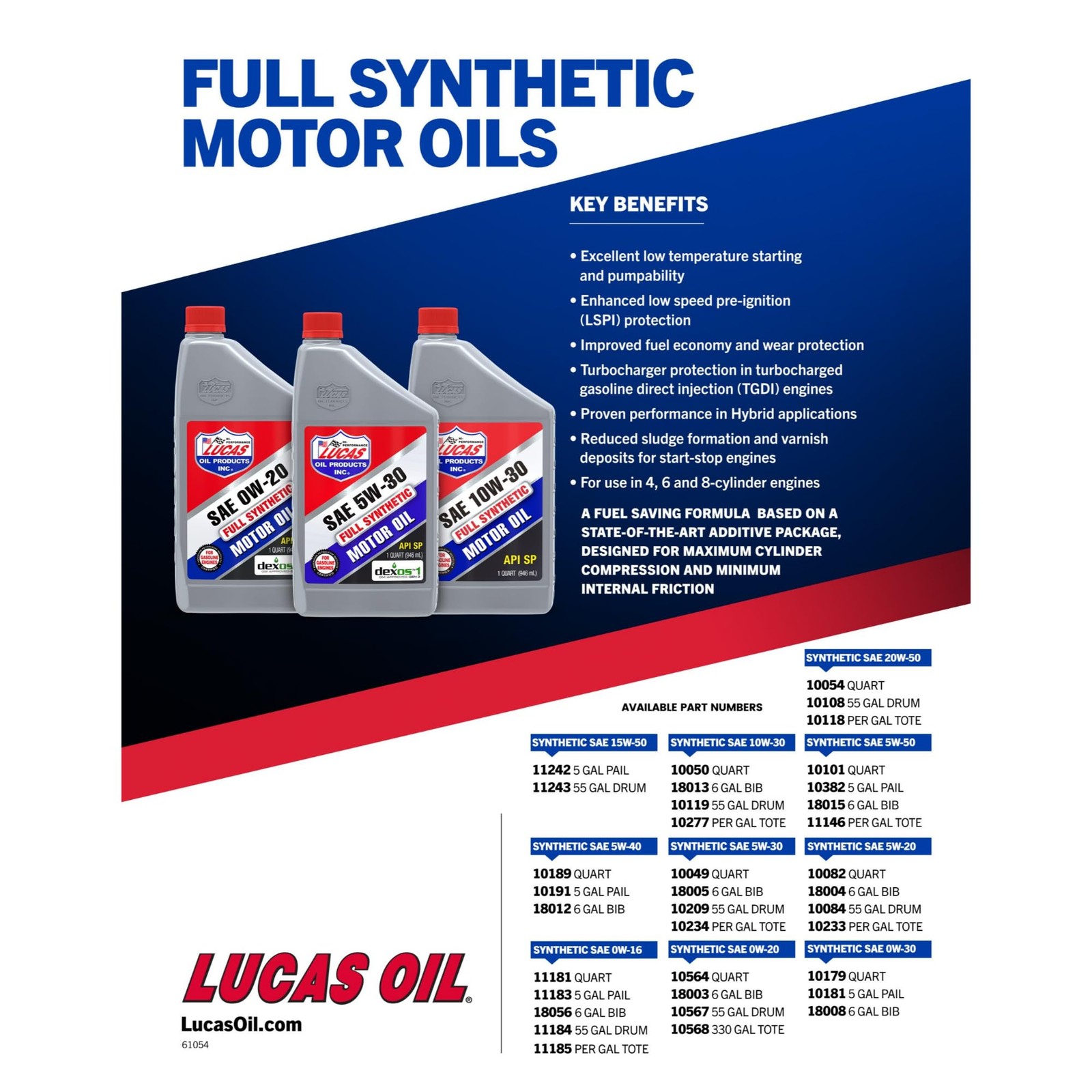 10W30 Synthetic Motor Oil High Mileage Engine Lubricant 1 Quart