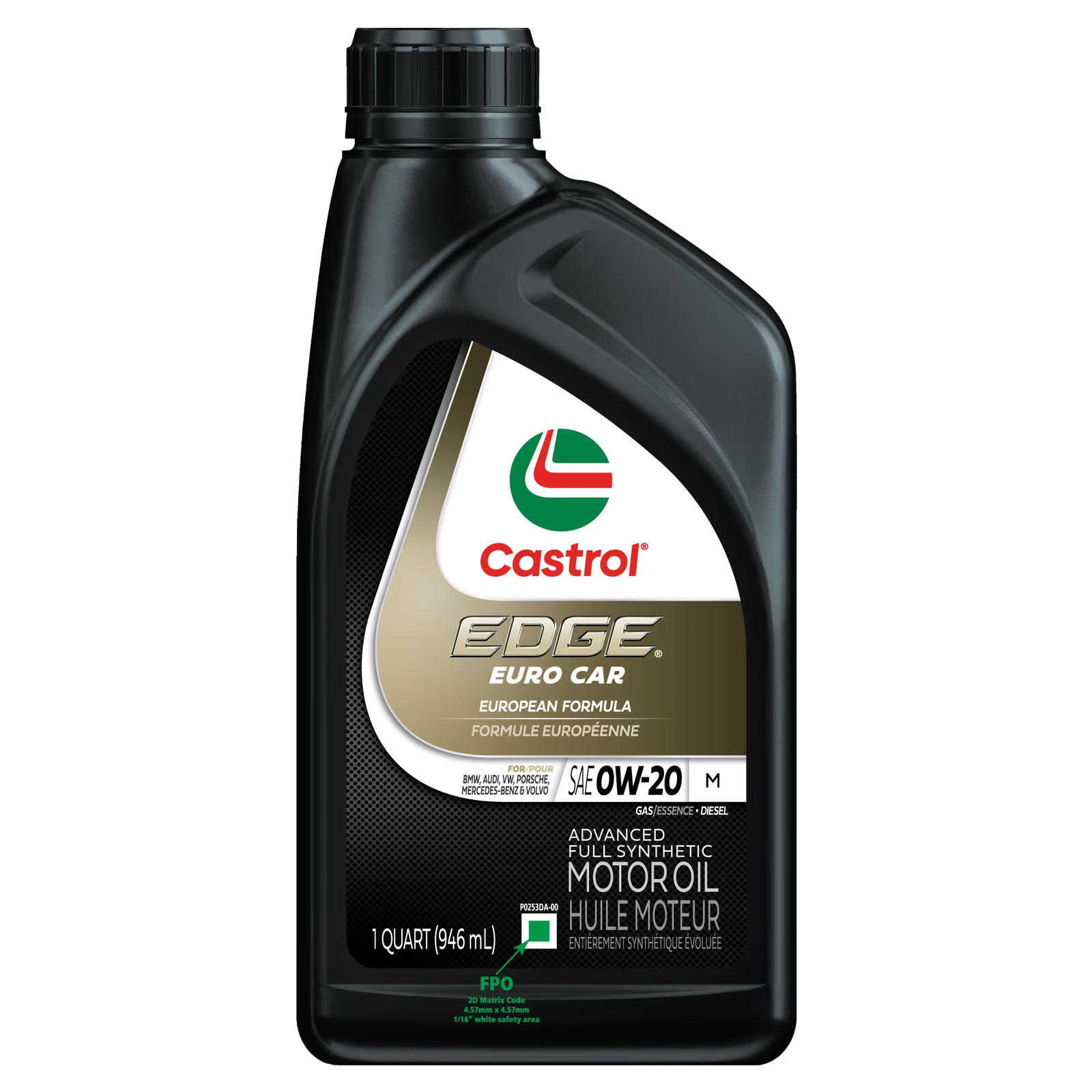 Castrol Castrol EDGE Euro Car M Motor Oil 0W20 Advanced Full Synthetic – 16107F