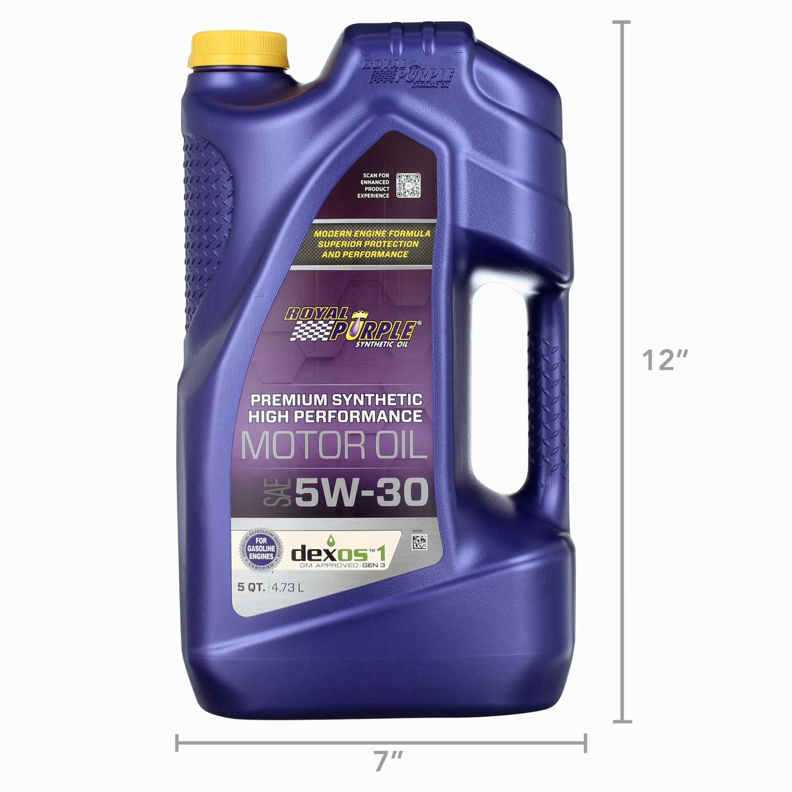Royal Purple High Performance Motor Oil 5W-30, Premium Synthetic Motor Oil, 5 Qu