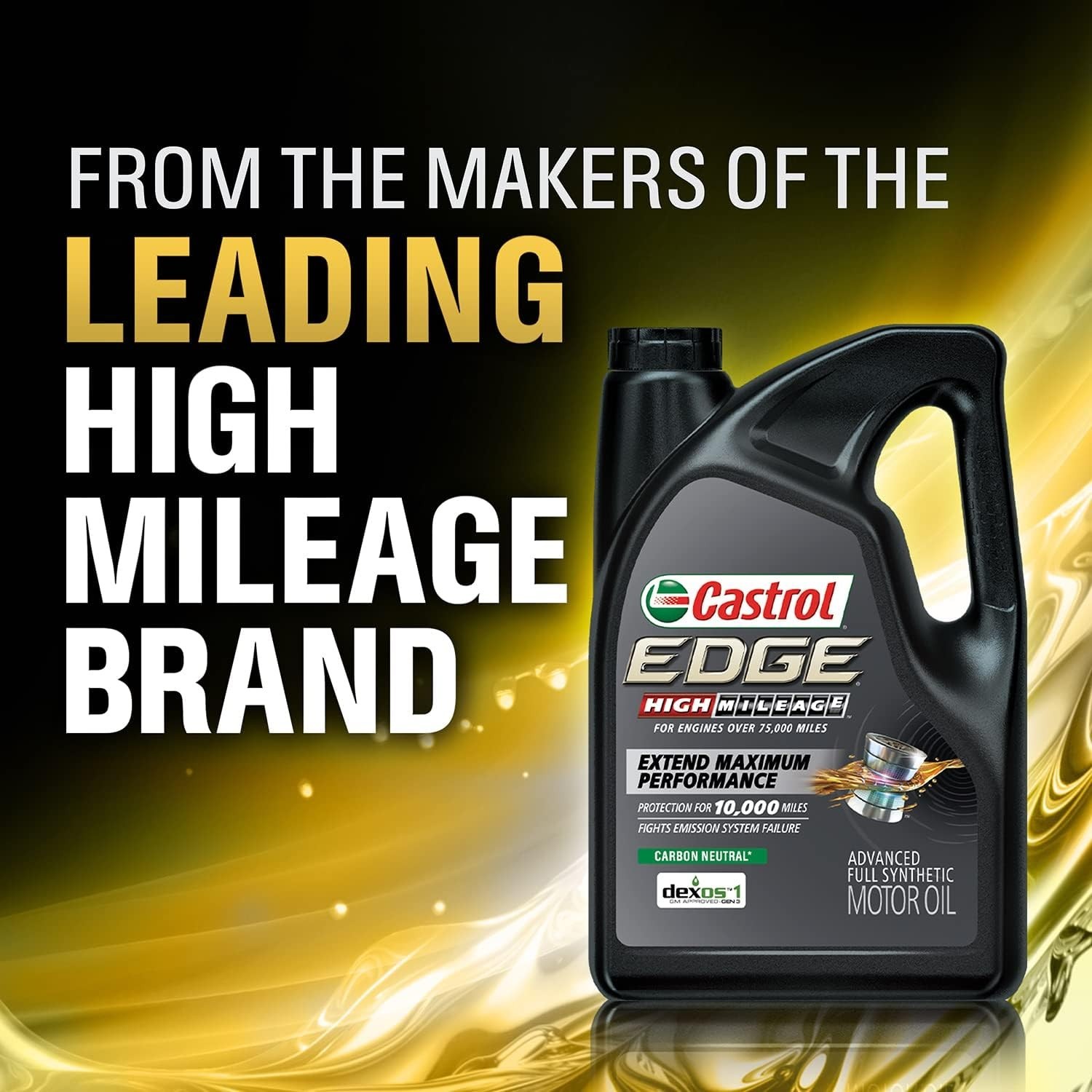 Edge 5W-30 Full Synthetic Motor Oil, 2 Pack – Universal Fit and High Mileage