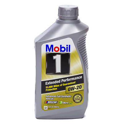 Mobil 1 Mob120926-1 0W20 Ep Oil 1 Qt Bottle Dexos Motor Oil, Extended Performanc