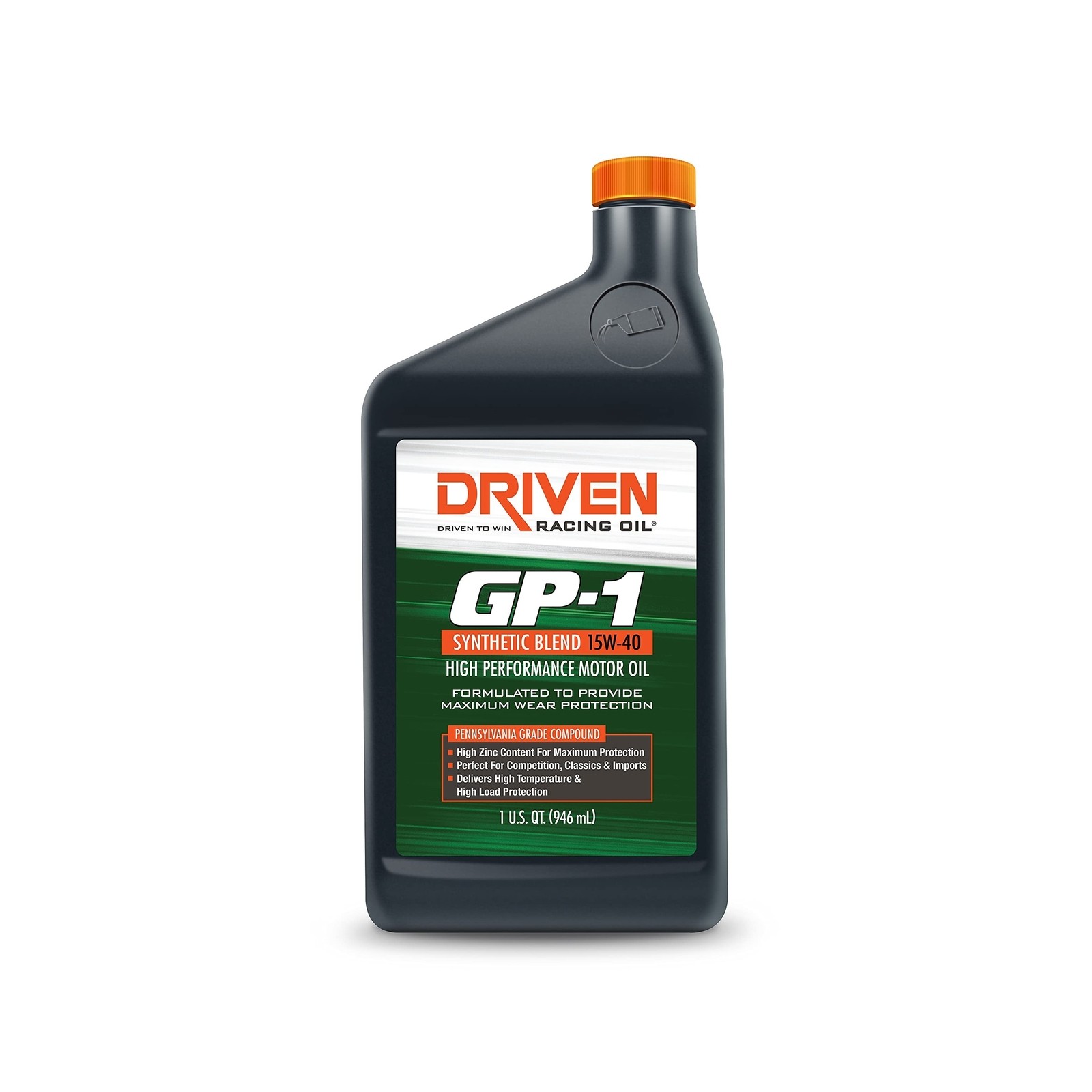 Driven Racing Oil GP-1 Synthetic Blend Motor Oil 15w-40 (12 Quart Bottles)