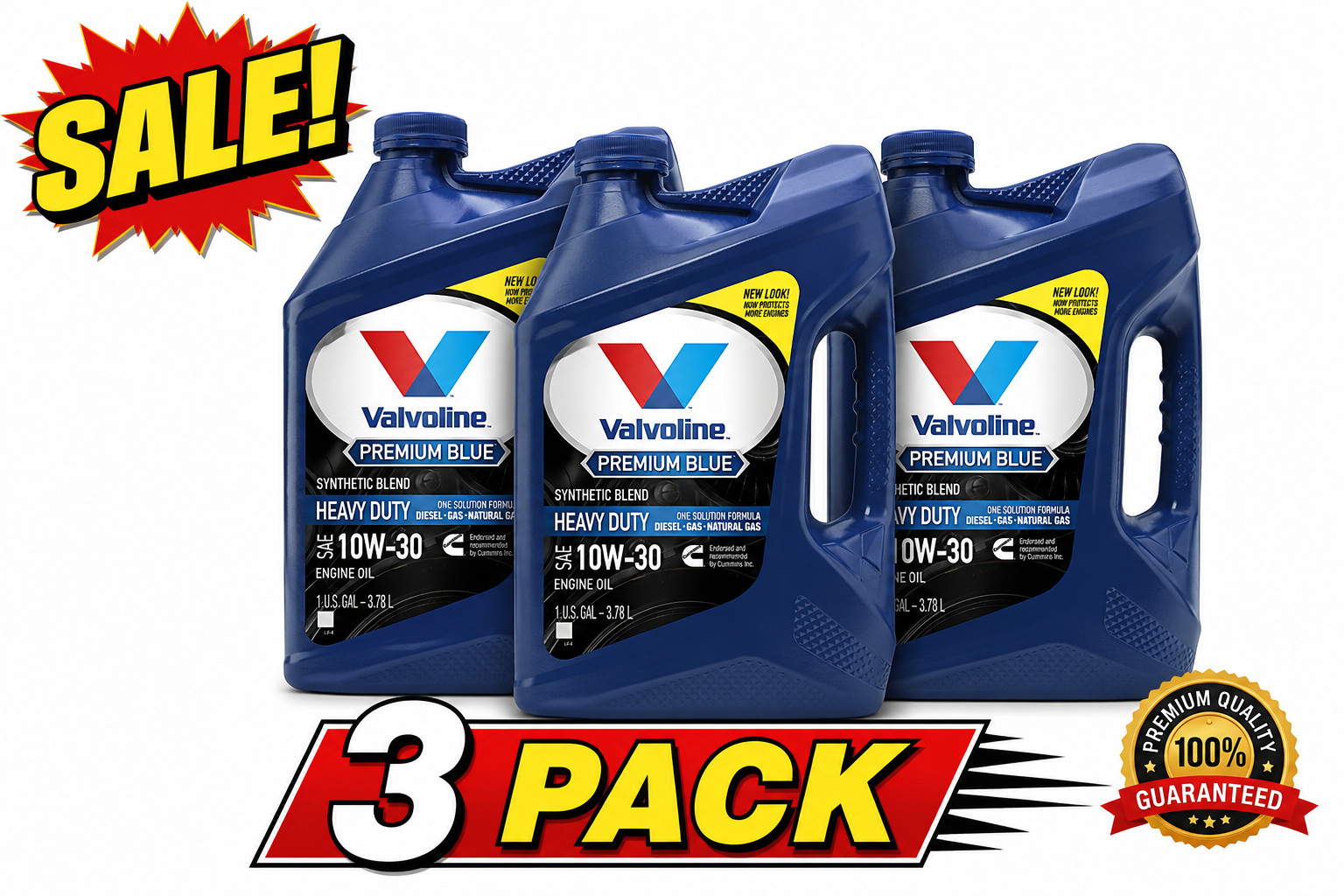 VALVOLINE 818289 Premium Blue One Solution GEN2 Synthetic Blend SAE 10W-30; 1 GL
