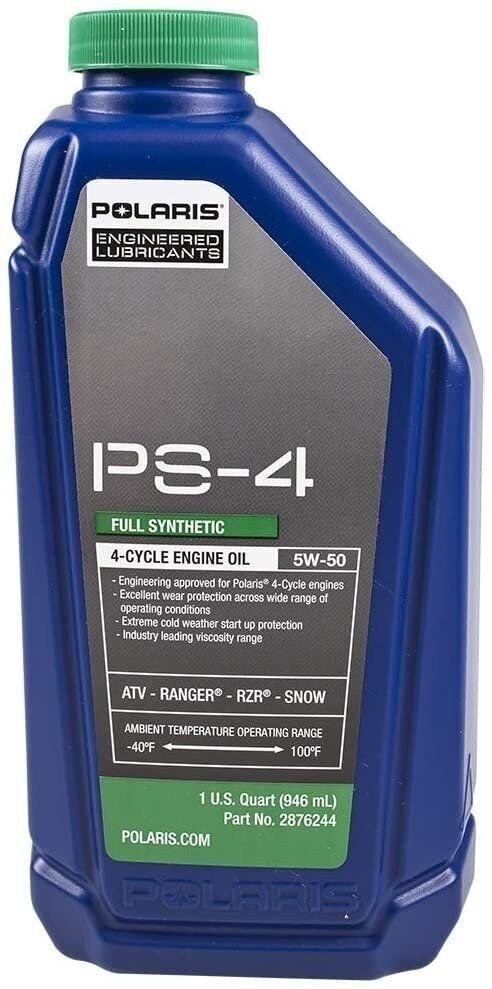 Polaris Engineered PS-4 Synthetic 4-Cycle Engine Oil, 1 Quart (Pack of 2)