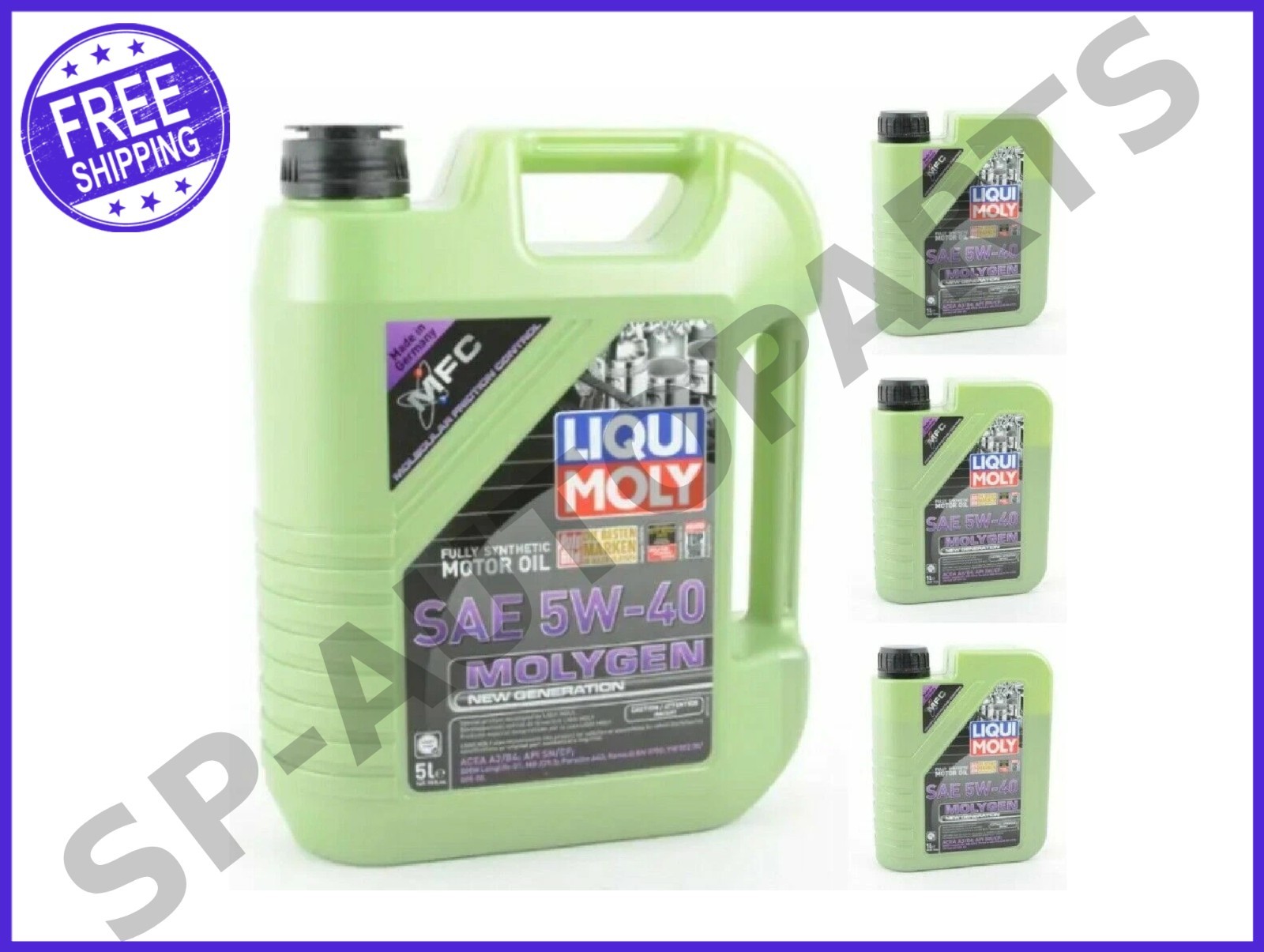 LiquiMoly MOLYGEN Fully Synthetic Motor Oil SAE 5W-40 8 Liters