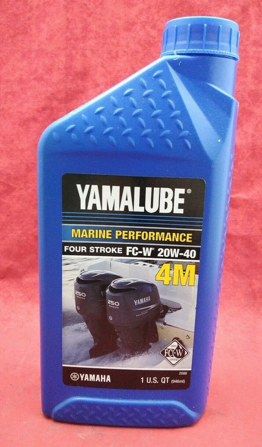 Yamalube 4M Marine Performance Four Stroke FC-W 20W-40 1 Quart LUB-20W40-FC-QT