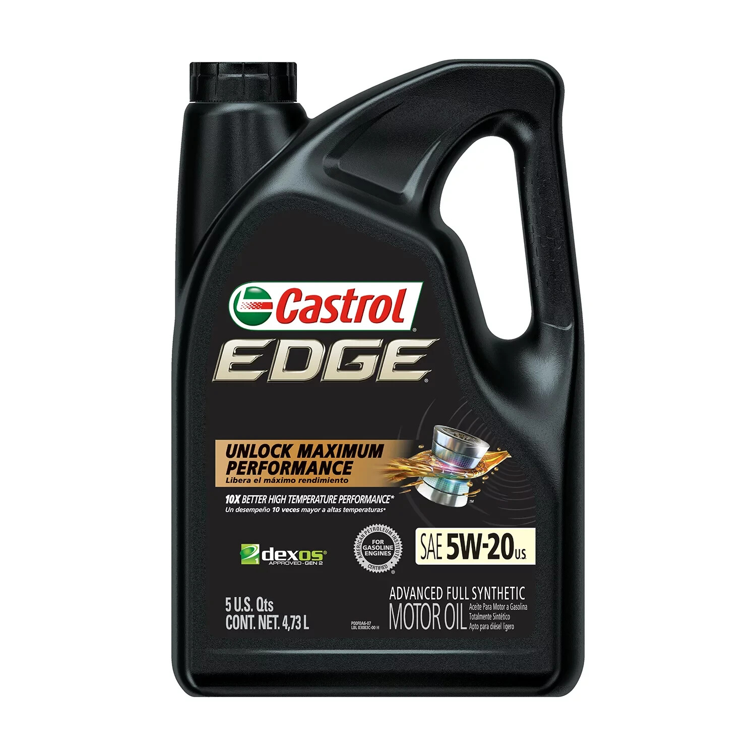 Castrol EDGE 5W-20 Advanced Full Synthetic Motor Oil, 5 Quarts