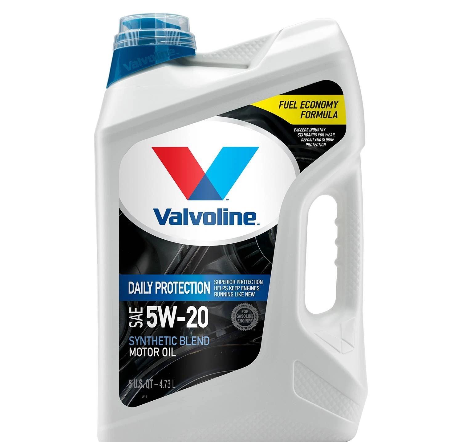VALVOLINE 881158 Daily Protection SAE 5W-20 Synthetic Blend; Easy Pour 5 Quart