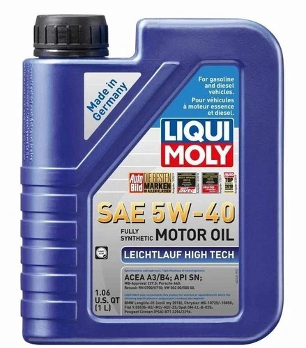 1 Quart Engine Oil LIQUI MOLY Leichtlauf High Tech 5W-40 Full Synthetic