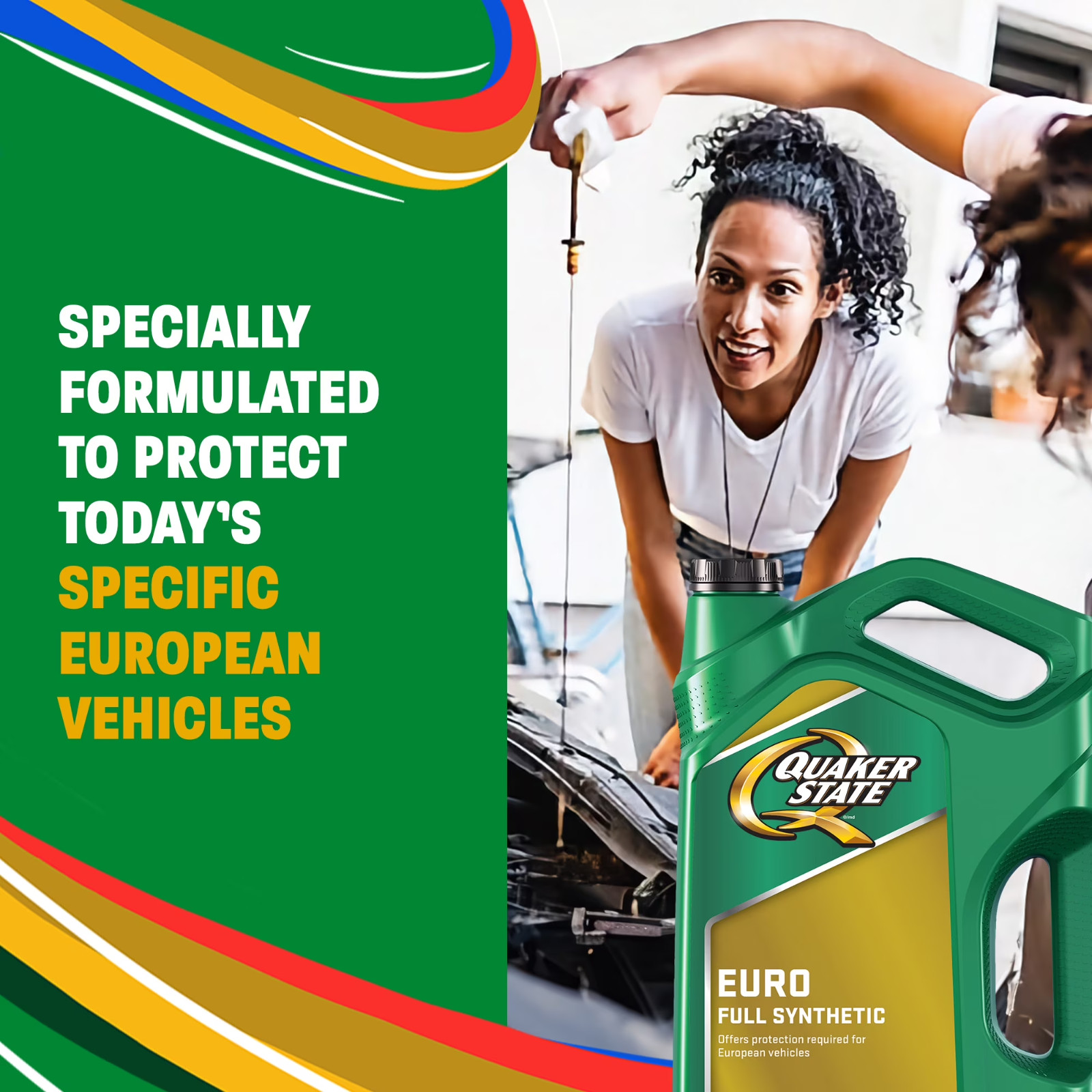 Quaker State Euro Full Synthetic 5W-40 Motor Oil, 5 Quart 2 Packs