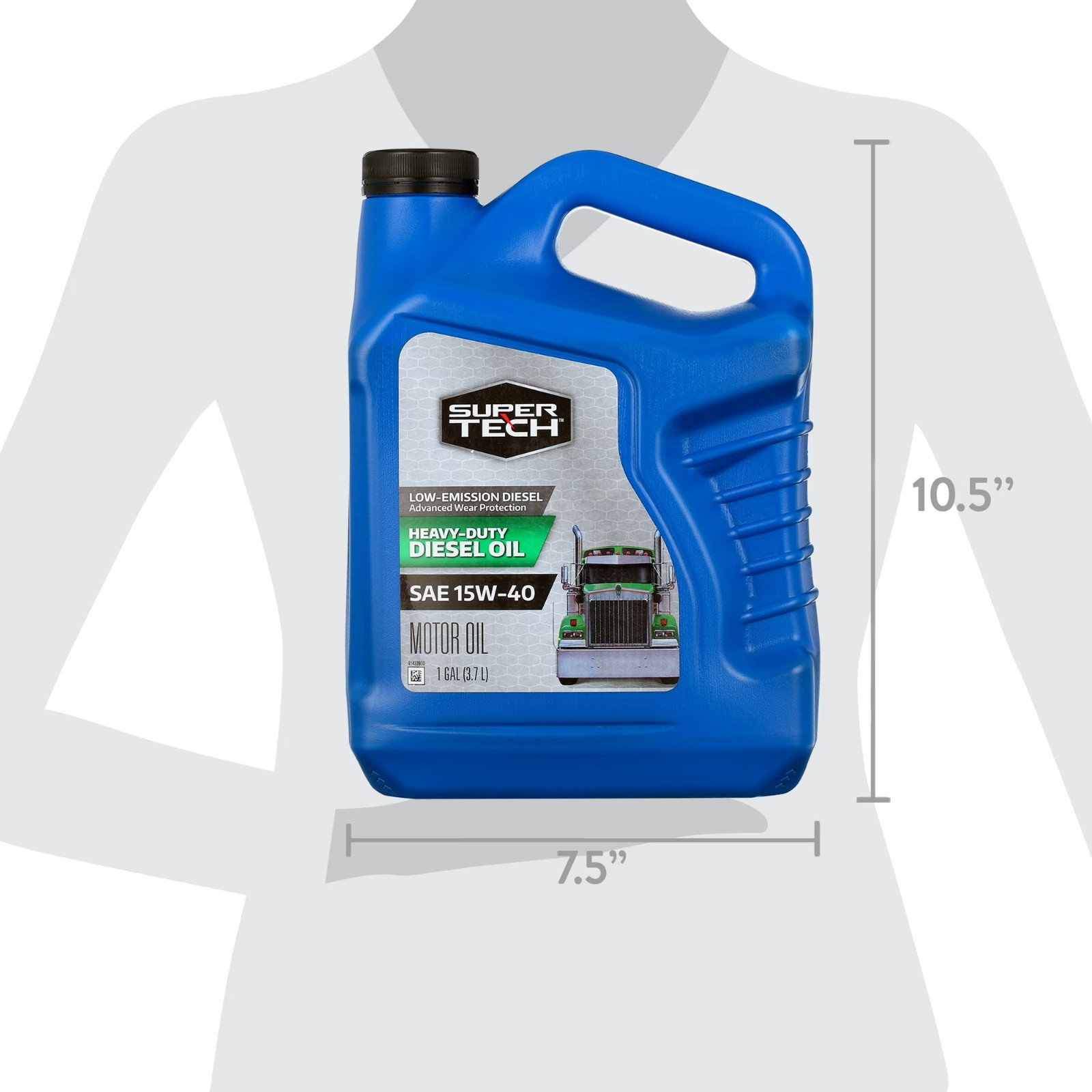 (3 pack) Super Tech Heavy Duty SAE 15W-40 Motor Oil, 1 Gallon