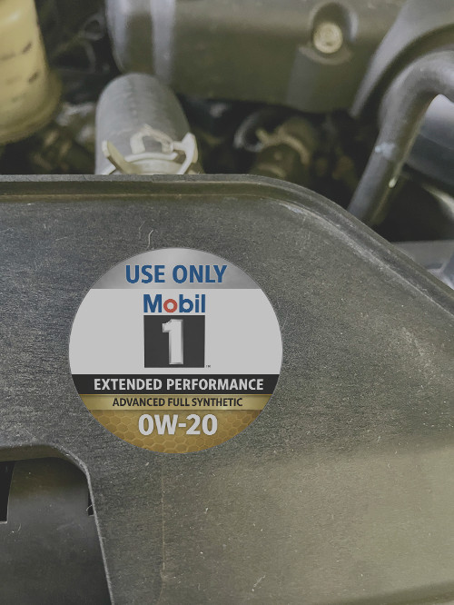 Mobil 1 Extended Performance 0W-20 – Engine Bay ID Labels (Set of 2)