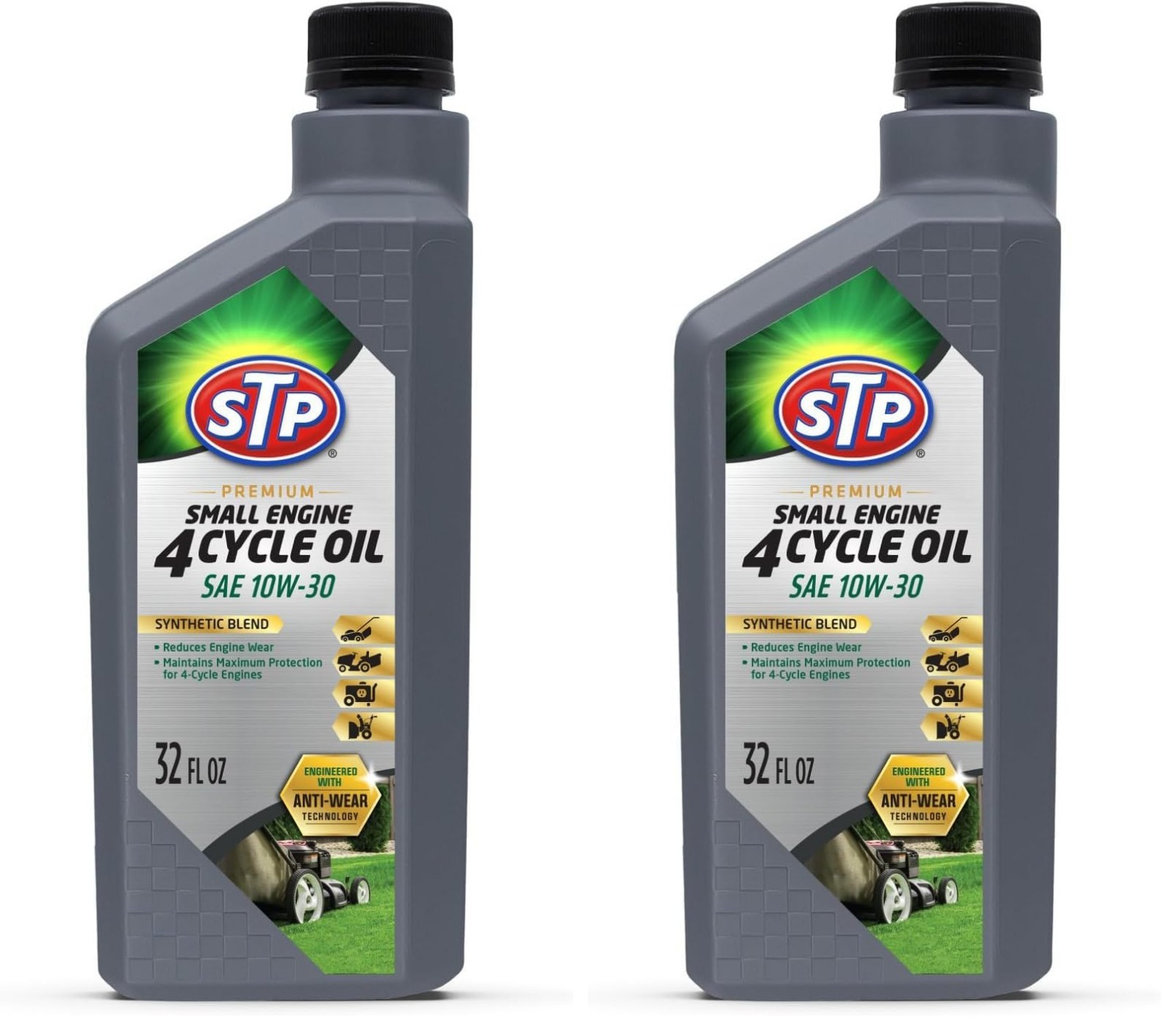 Premium Small Engine Oil 10W-30 – 32 Oz, Reduces Wear for Lawnmowers & Tractors,