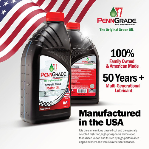 PENN GRADE 1, 71196, Synthetic Blend High Performance Oil SAE 20W-50, 1…
