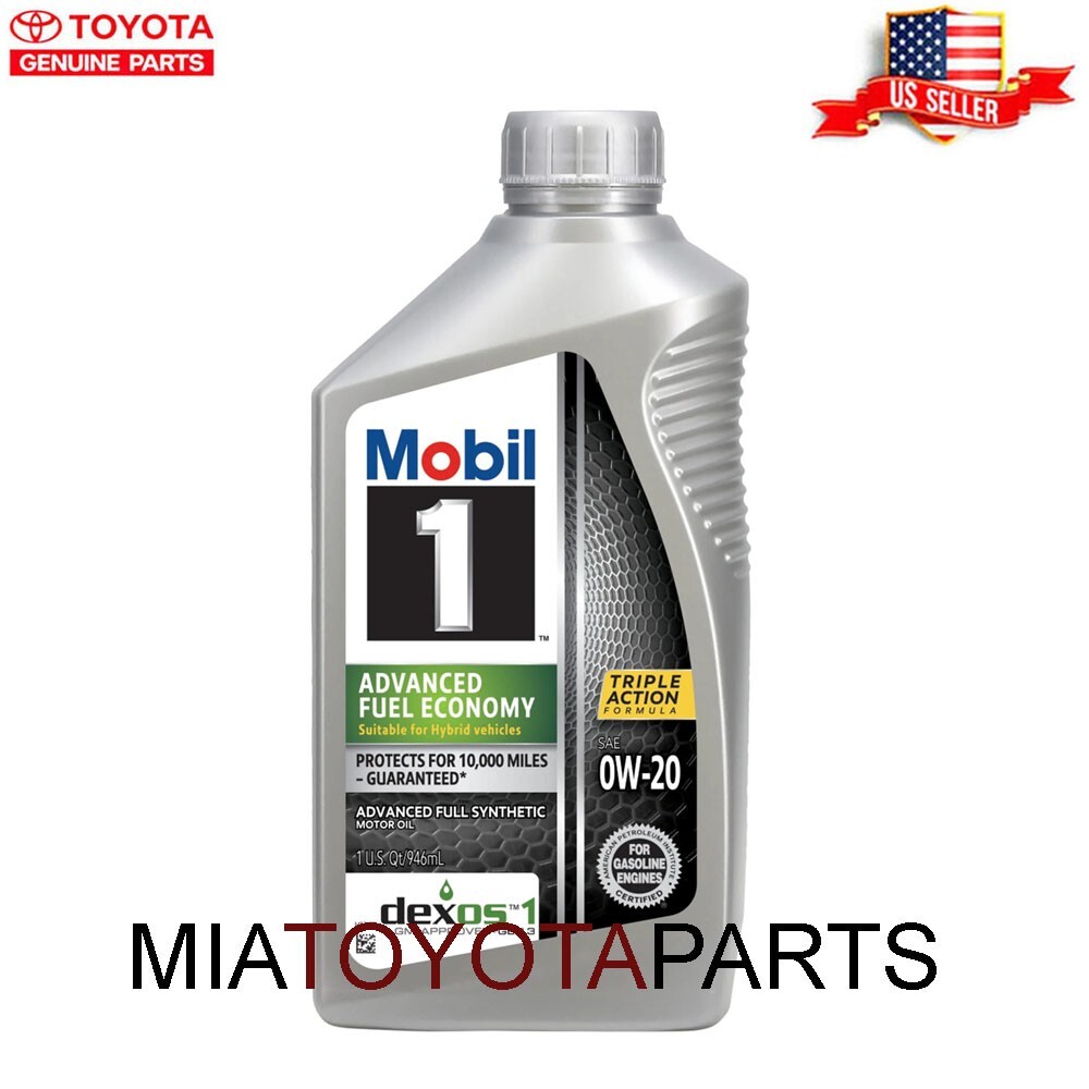 6 Quarts Mobil 1 OW-20 Advanced Fuel Economy Motor Oil Fully Synthetic Gasoline