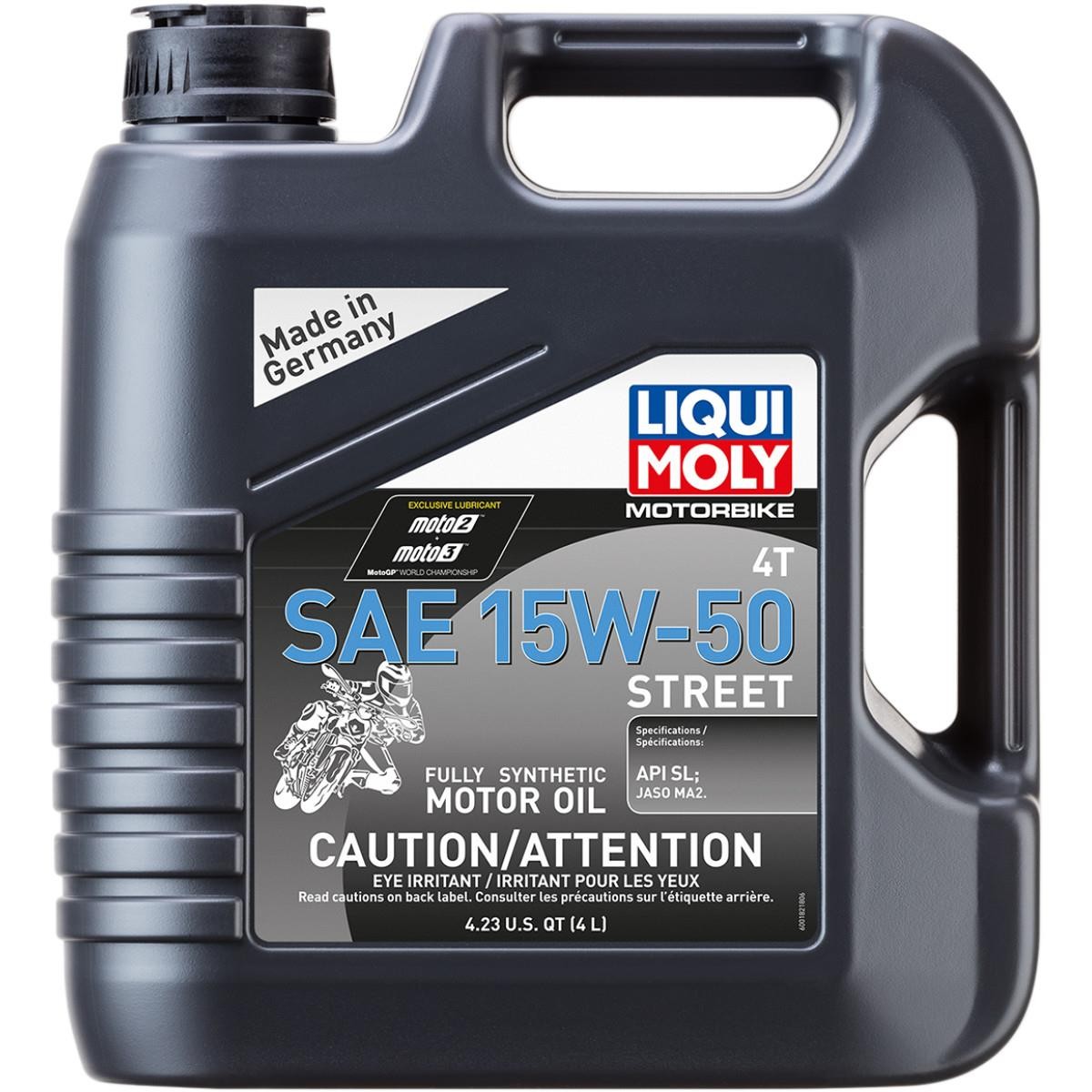 Liqui Moly 20060 4T Synthetic Street Motor Oil – 15W-50 -4L