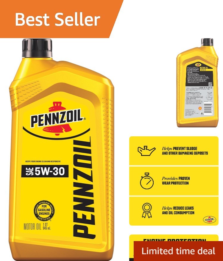 5W-30 Motor Oil, 1 Quart – Proven Wear Protection for Cars and Trucks