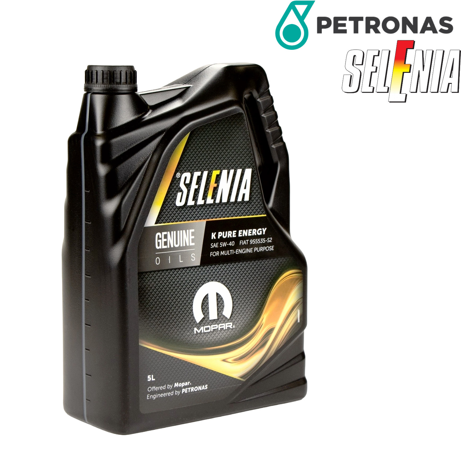 5L Genuine Petronas Selenia K Pure Engery Engine Oil 5W40 SN/CF Fiat 9.55535-S2