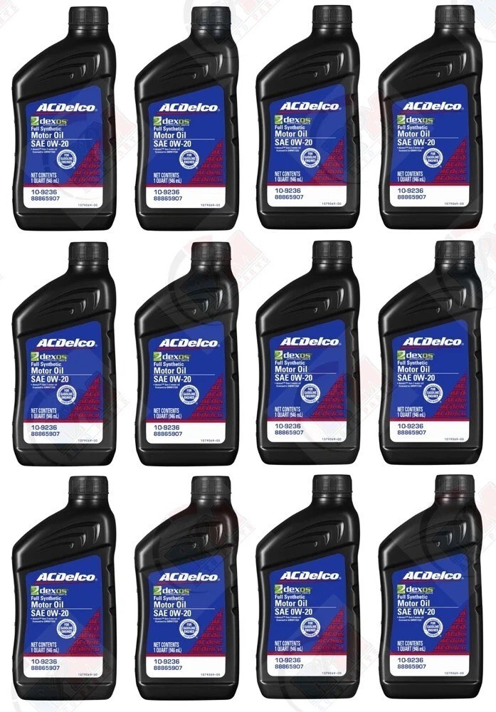 12 Quarts – ACDelco FULL SYNTHETIC SAE 0W-20 GEN 2 Dexos1 Motor Oil 10-9236