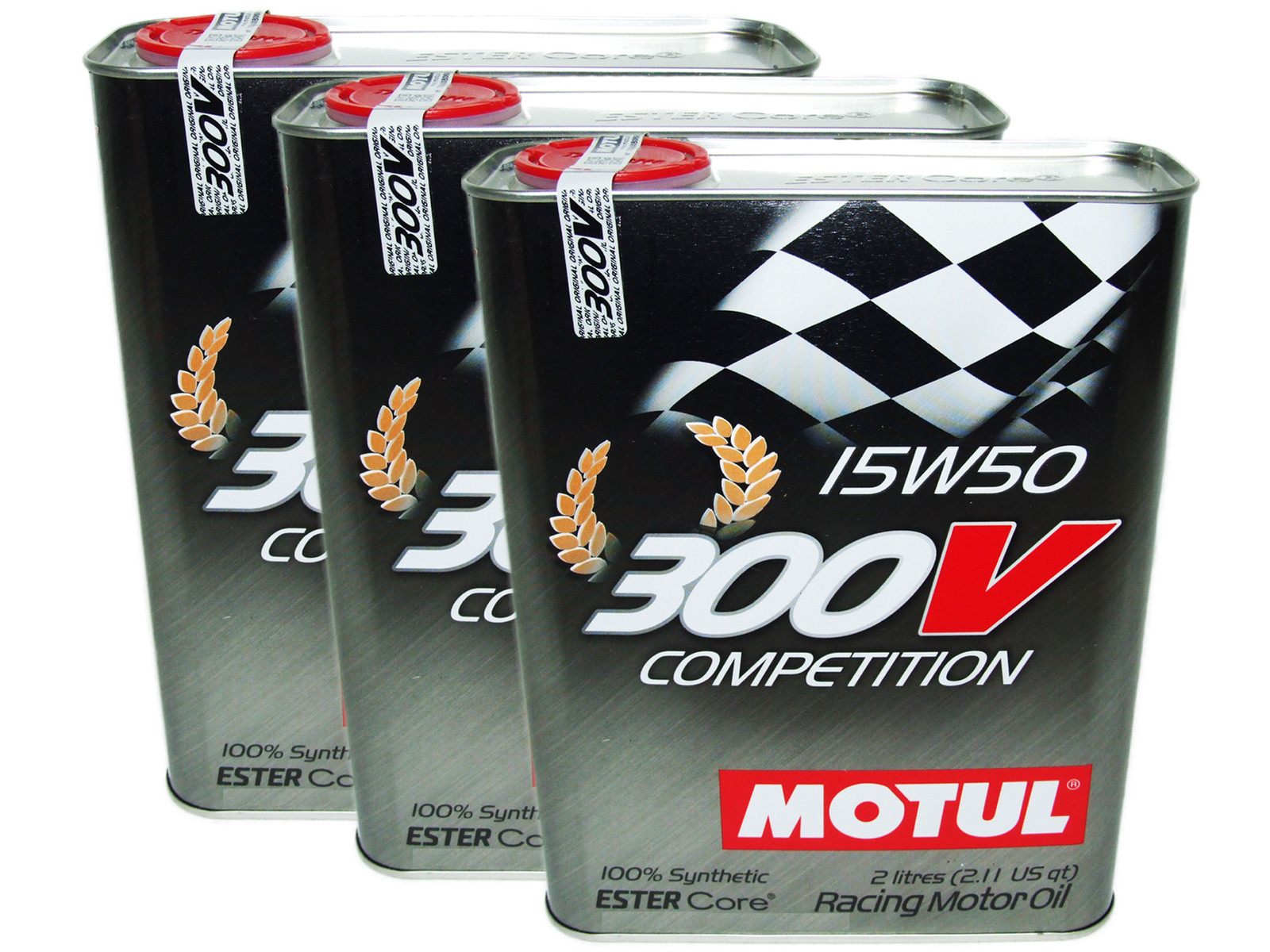 (6L=6.34 QT) MOTUL 300V 15W50 COMPETITION RACING 100% SYNTHETIC ENGINE OIL