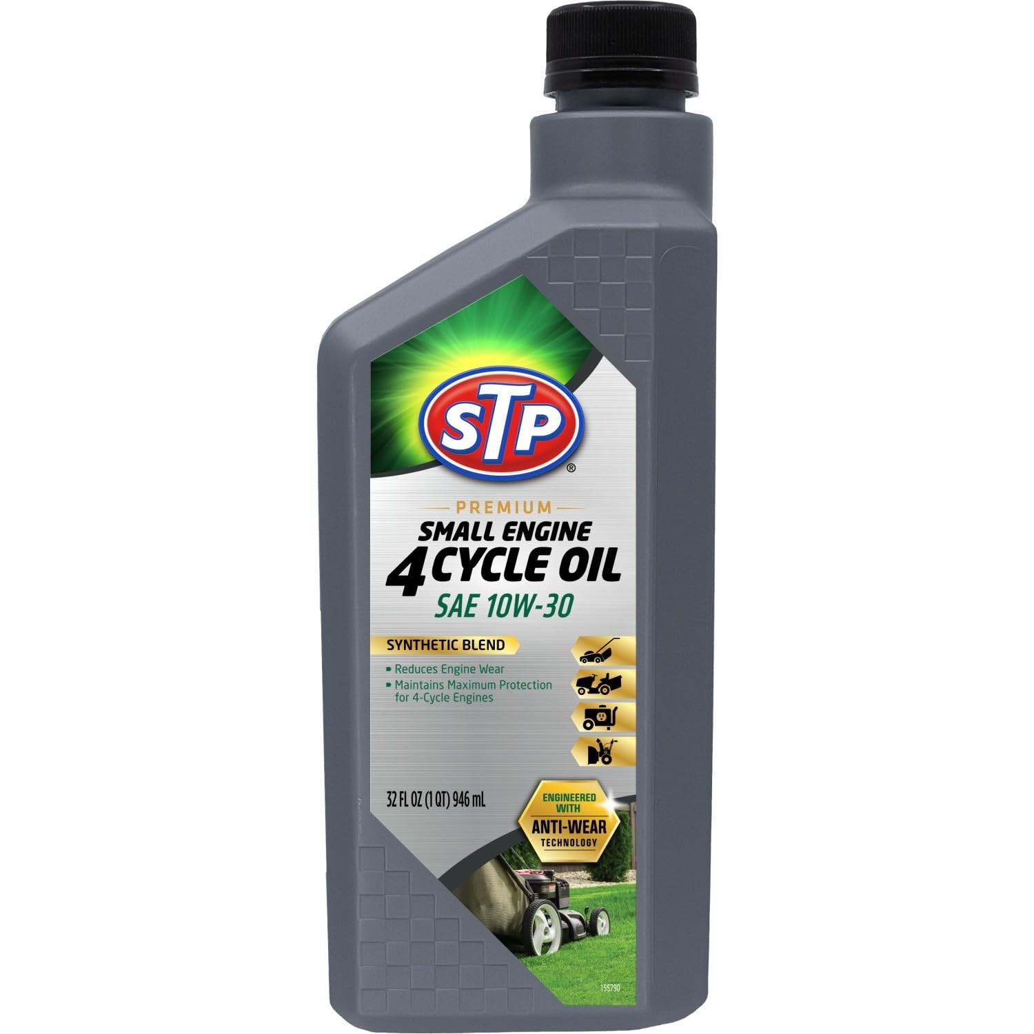 Premium Small Engine Oil 10W-30, 32 Oz – Reduces Wear for Lawnmowers & Tractors