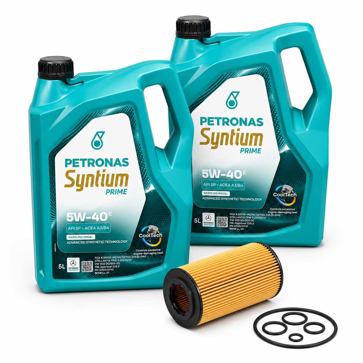 10L Petronas 5W40 Engine Oil + Febi Filter 32910 for Mercedes MB 229.5 M112 M272