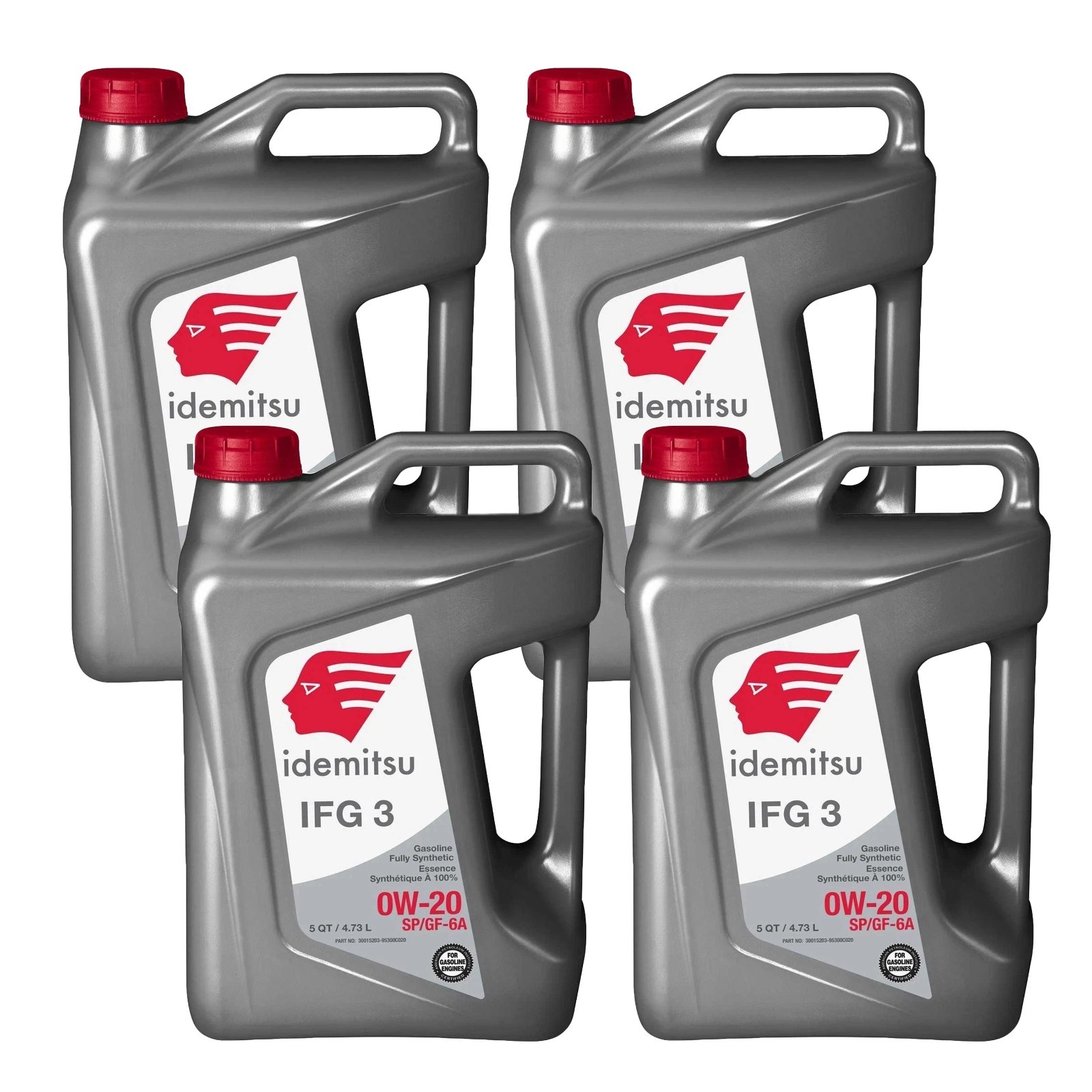 Idemitsu 0W-20, 5 Quarts, Full Synthetic Engine Oil SP/GF-6 (Pack of 4)