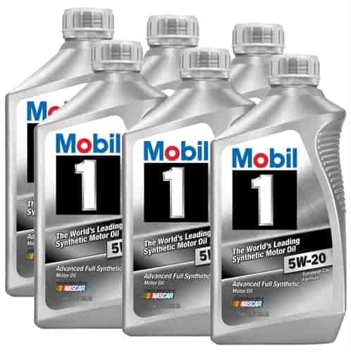 Mobil 1 103008 Full Synthetic Engine Oil 5W20 1 Quart Bottles Set of 6