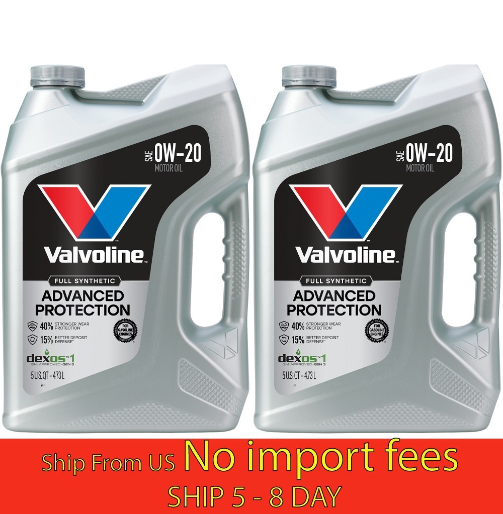 (2 Pack) Valvoline Advanced Protection Full Synthetic 0W-20 (5qt Each)…(wa)