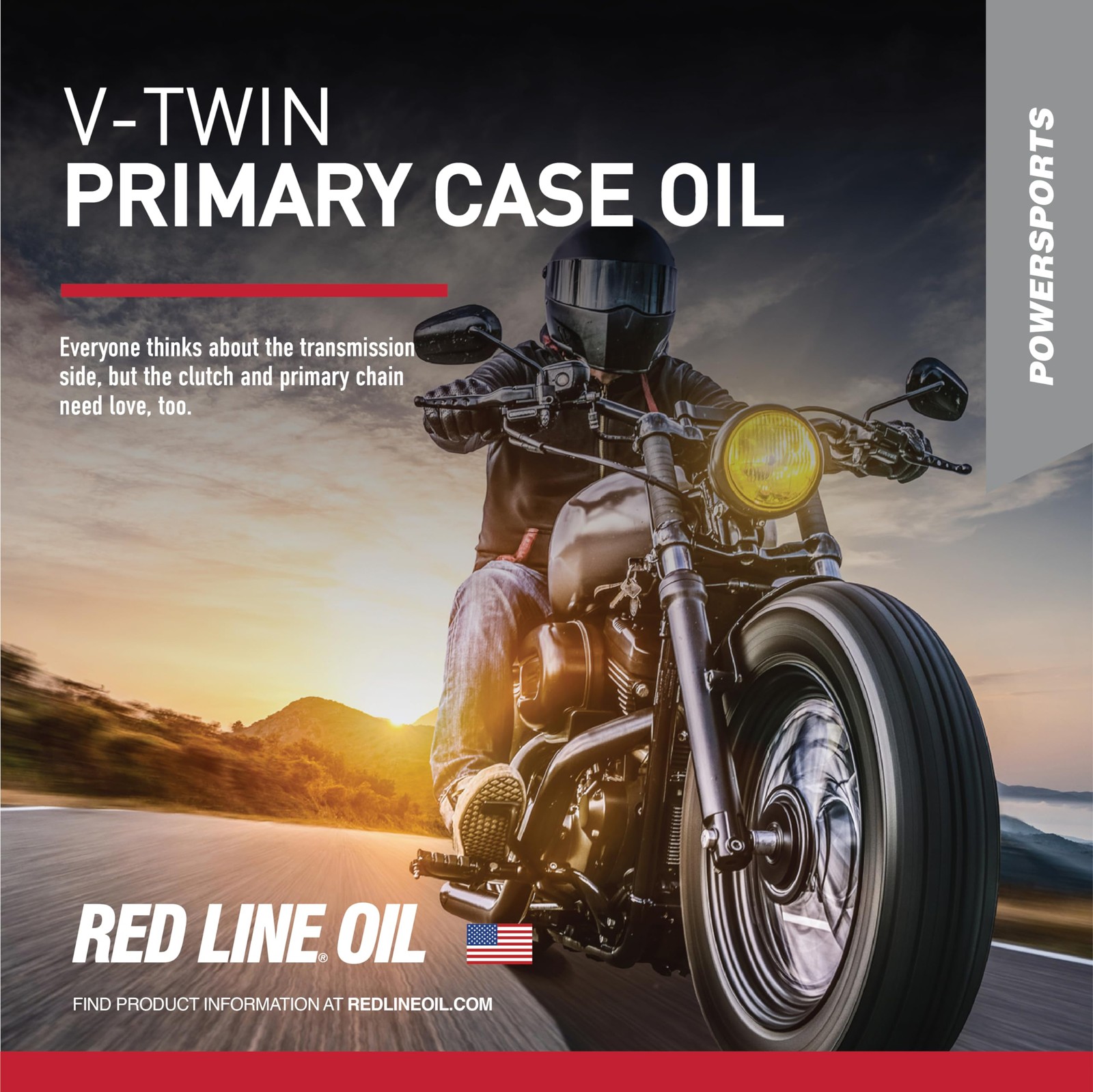 Red Line 42904 V-Twin Primary Case Oil, for use with UTVs, ATVs and 1 Quart
