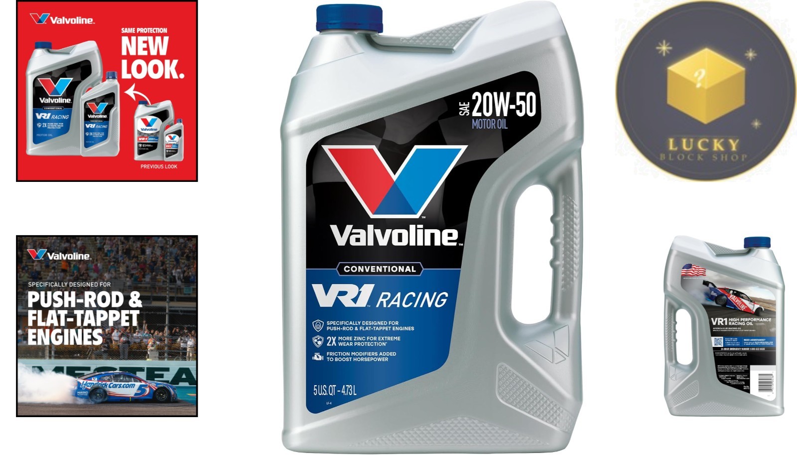 VR1 SAE 20W-50 Conventional Racing Oil 5 QT – Engineered for Peak Performance