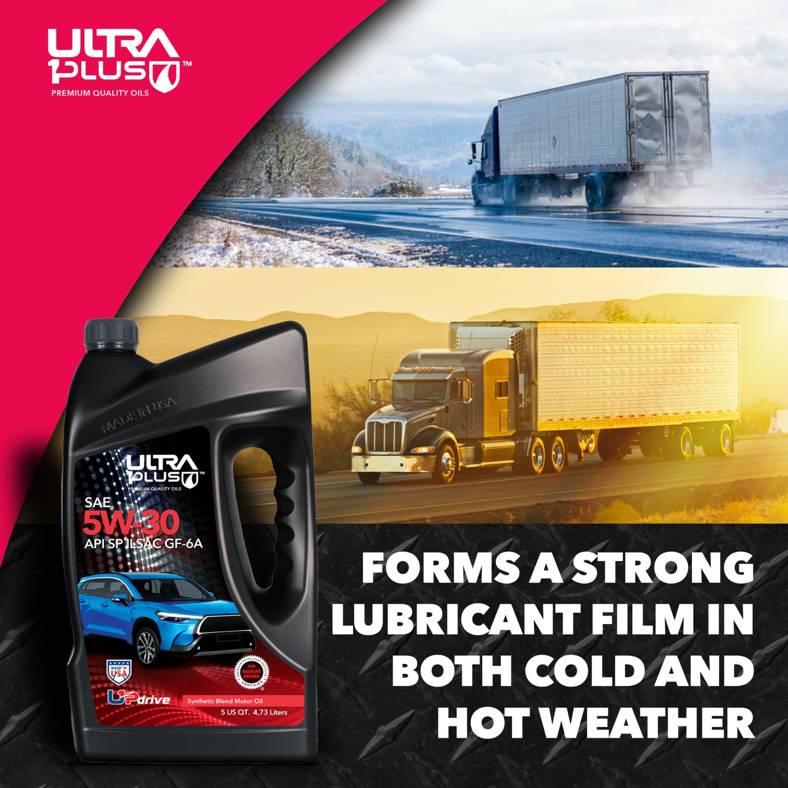 Ultra1Plus 5W-30 Synthetic Blend Motor Oil, API SP, ILSAC GF-6A (JUG – 5 QTS)