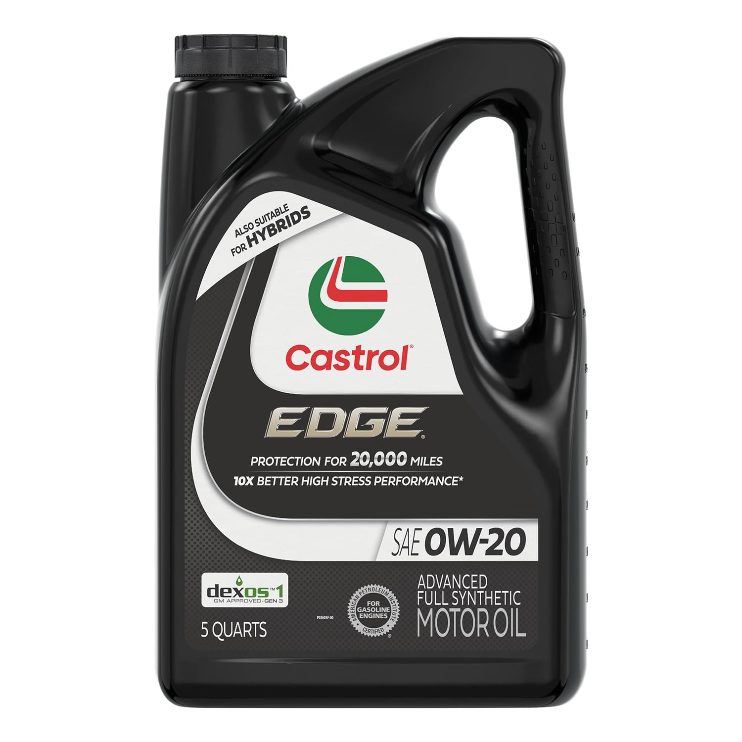 Castrol EDGE 0W-20 Advanced Full Synthetic Motor Oil, 5 Quarts 5 Quarts, Amber