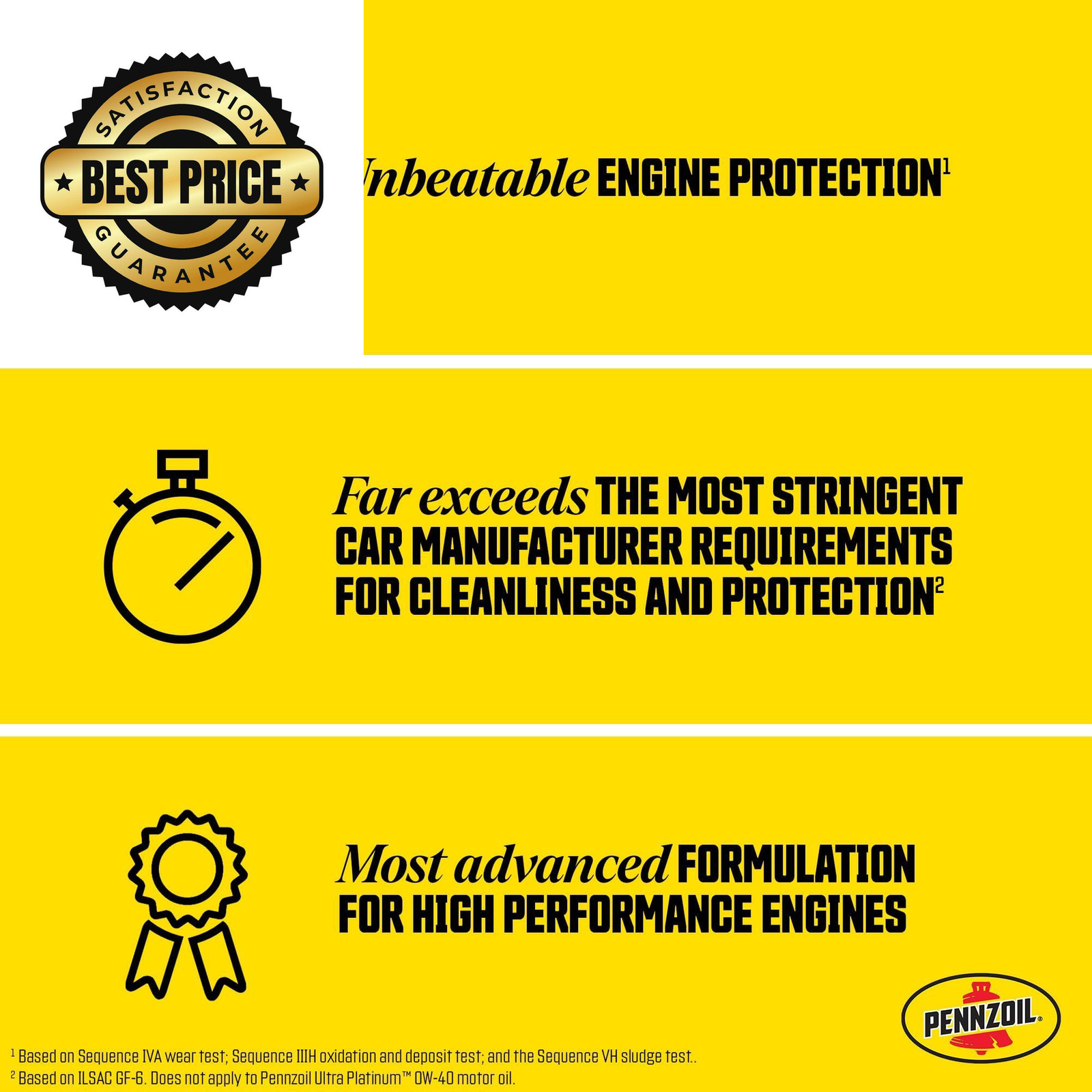 Pennzoil Ultra Platinum Full Synthetic 5W-20 Motor Oil, 1 Quart, Amber/Brown