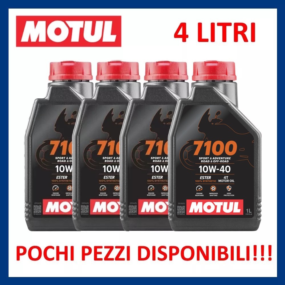 Motul 7100 SAE 10w40 100 Synthetic 4 Liter Motorcycle Scooter Quad Engine Oil 4 Stroke