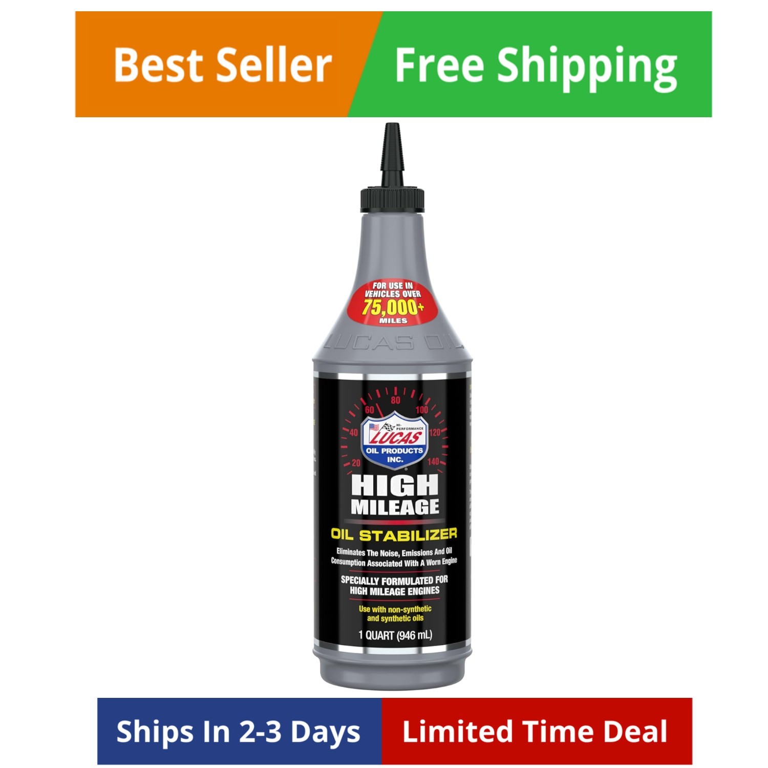 10118 High Mileage Oil Stabilizer – 1 Quart Pack of 2