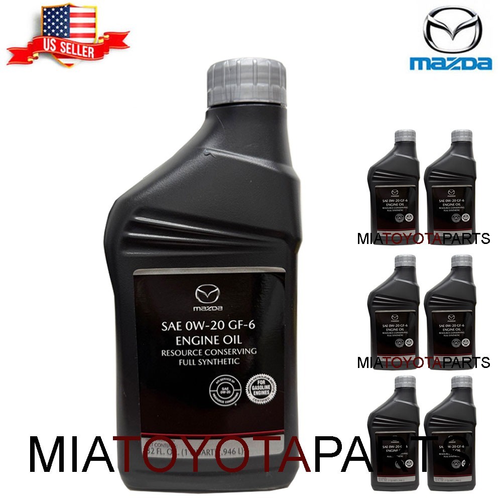 6 Quarts Mazda SAE 0W-20 GF-6 Resource Conserving Full Synthetic 0000-G6-0W20-QT