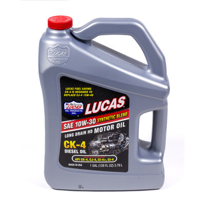 Lucas Oil LUC10282, One Synthetic Blend 10W30 Diesel Oil Case 1 Gallon Performan