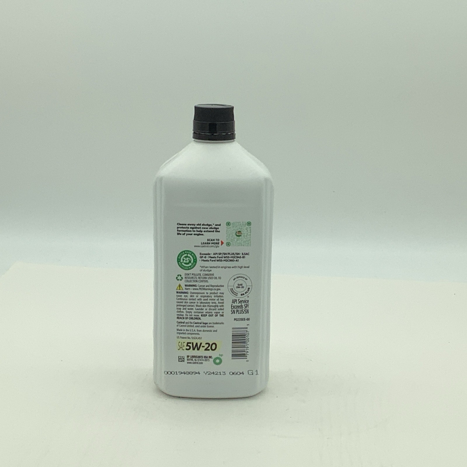 Castrol 15B743 GTX Motor Oil, 5W-20, 6 Pack of 1 Qt.