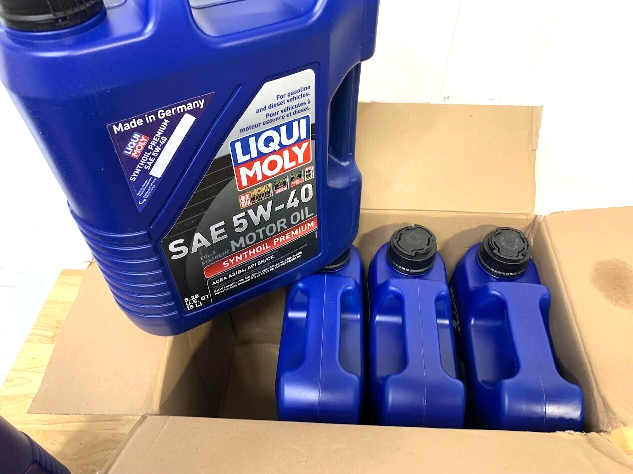 LIQUI MOLY 5L Fully Synthetic Motor Oil SAE 5W40 (Case of 4) Porsche/BMW/VW