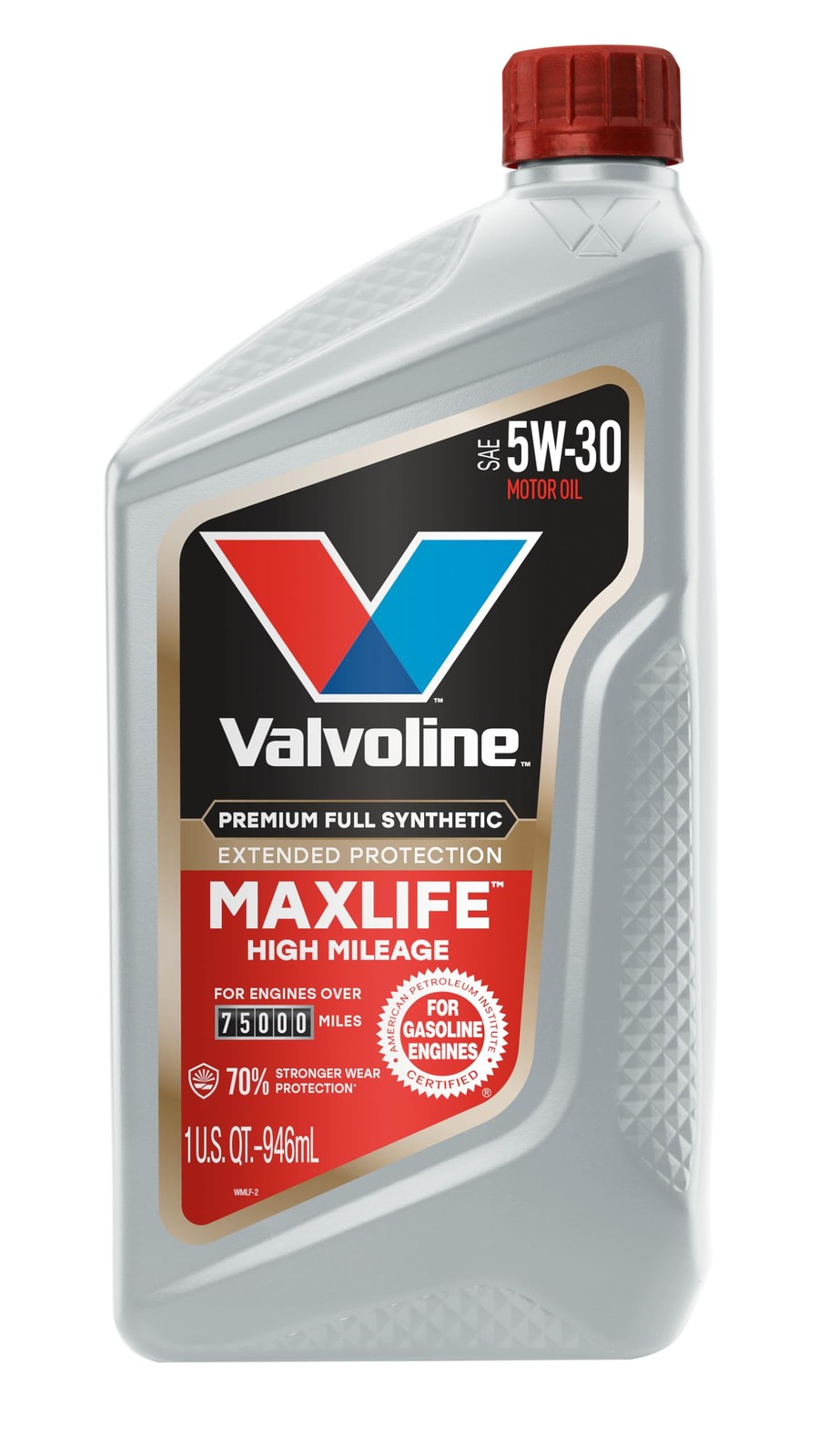 High Mileage 5W30 Full Synthetic Motor Oil Extended Protection, 1 Quart