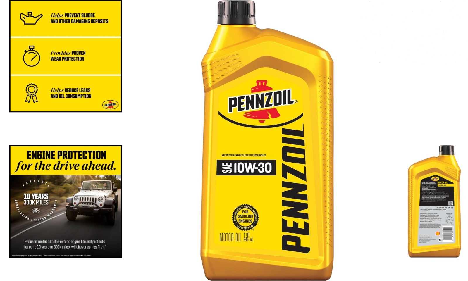 High-Performance 10W-30 Motor Oil, 1 Quart – Ideal for All Gasoline Engines
