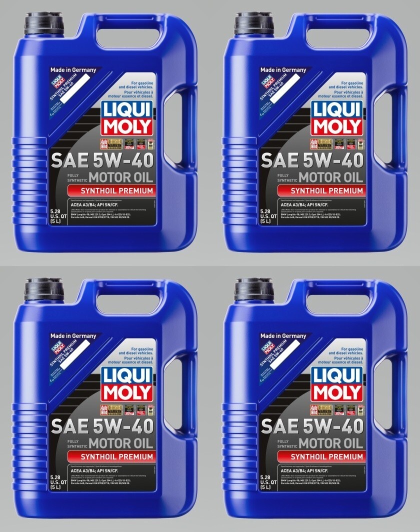 Liqui Moly Synthoil Premium SAE 5W-40 Low-Friction Set of 4 5 Liters – 2041