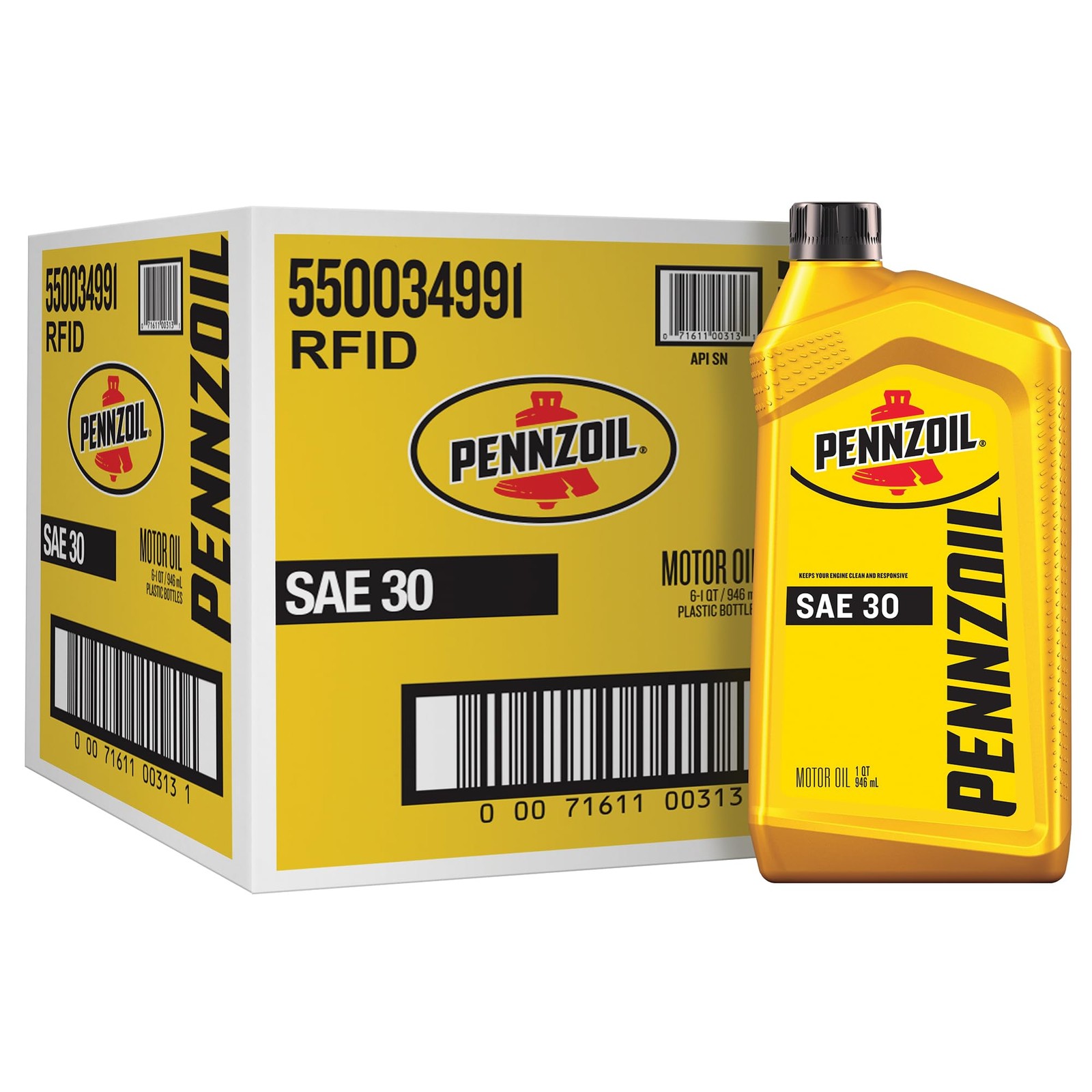 SAE 30 Motor Oil for Small Engines Engine Protection 1 Quart 6 Pcs Set