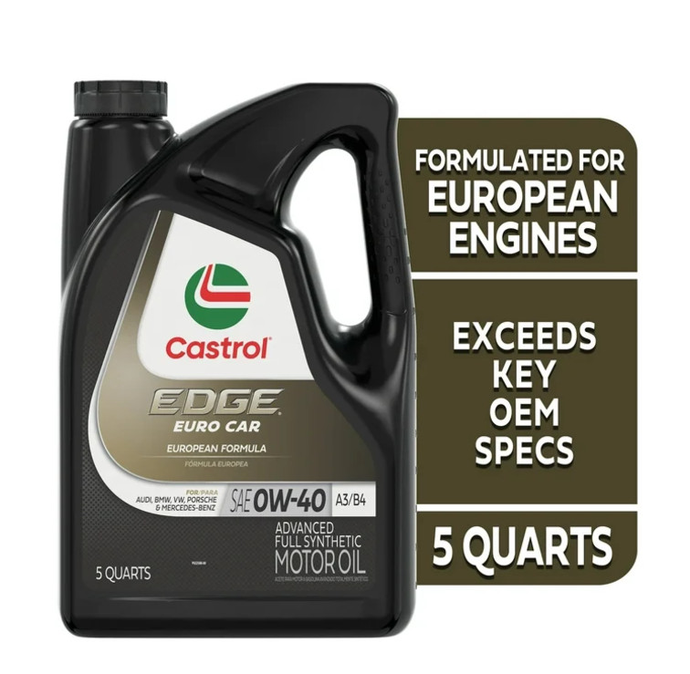 Castrol Edge 0W-40 A3/B4 Advanced Full Synthetic Motor Oil, 5 Quarts, single….