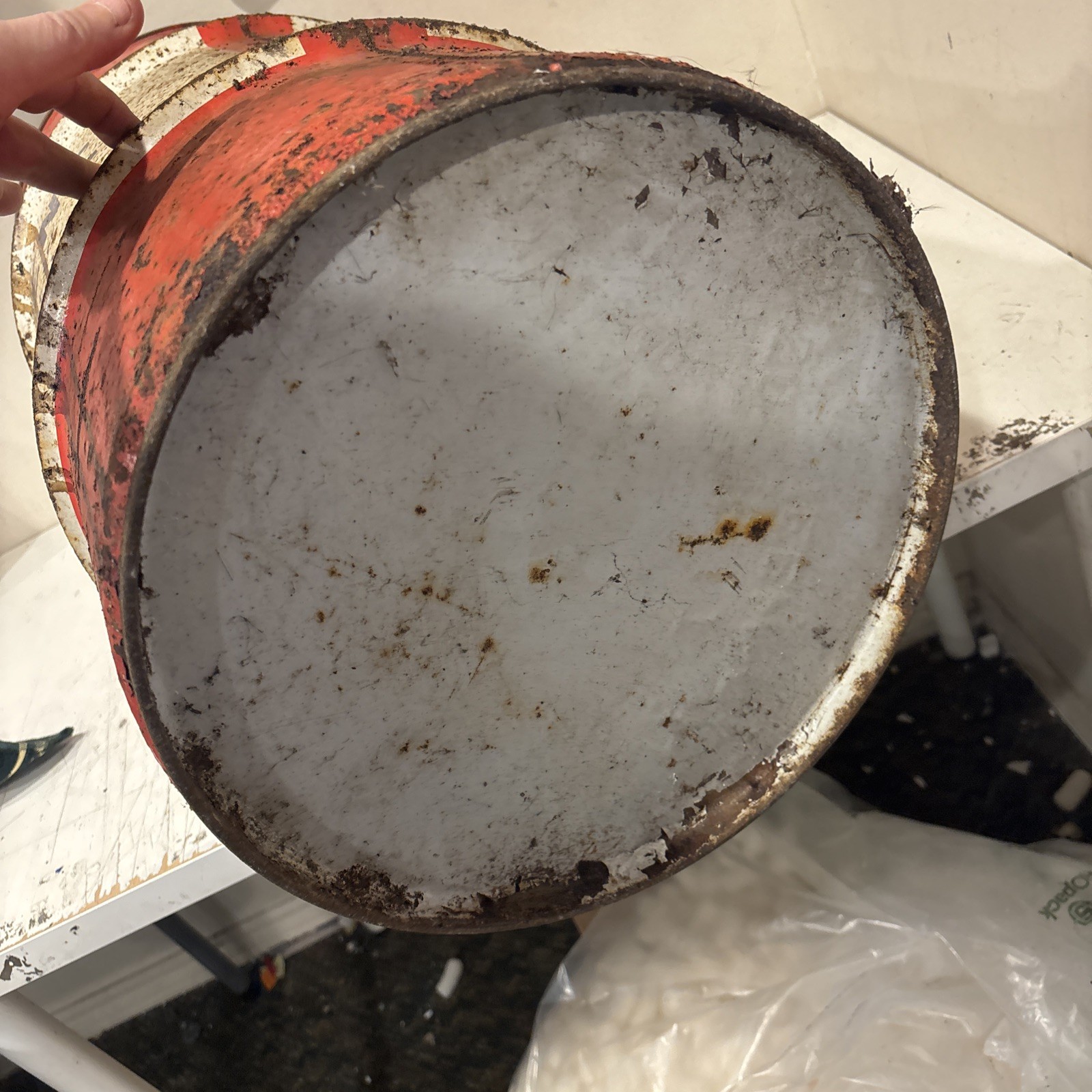 Vintage Large ARGOLENE ARGOMATIC Oil Lubricant Westbury NY Barrel Can 27” High