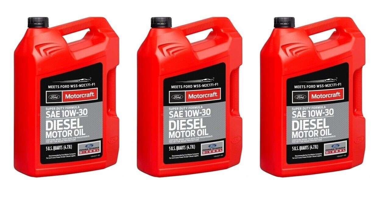 15 Quart Super Duty Diesel SAE 10W-30 Engine Motor Oil Motorcraft WSS-M2C171-F1