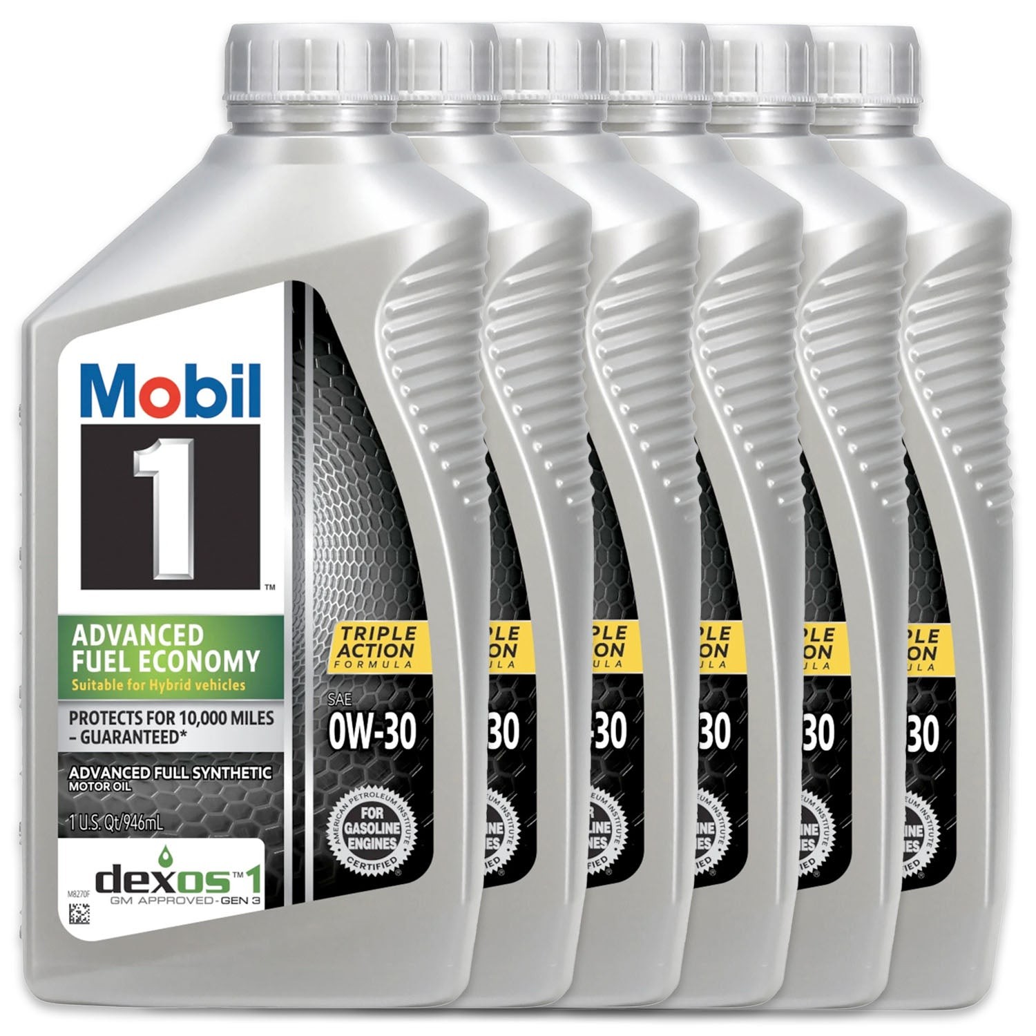 6 Pack Mobil 1 SAE 0W-30 Advanced Full Synthetic Motor Oil 1 QT