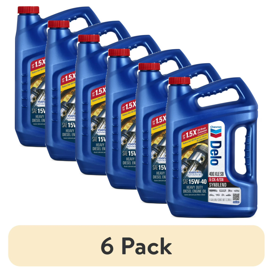 Delo 400 XLE SB 15W-40 Heavy-Duty Diesel Engine Oil (Synthetic Blend) – 6 pack