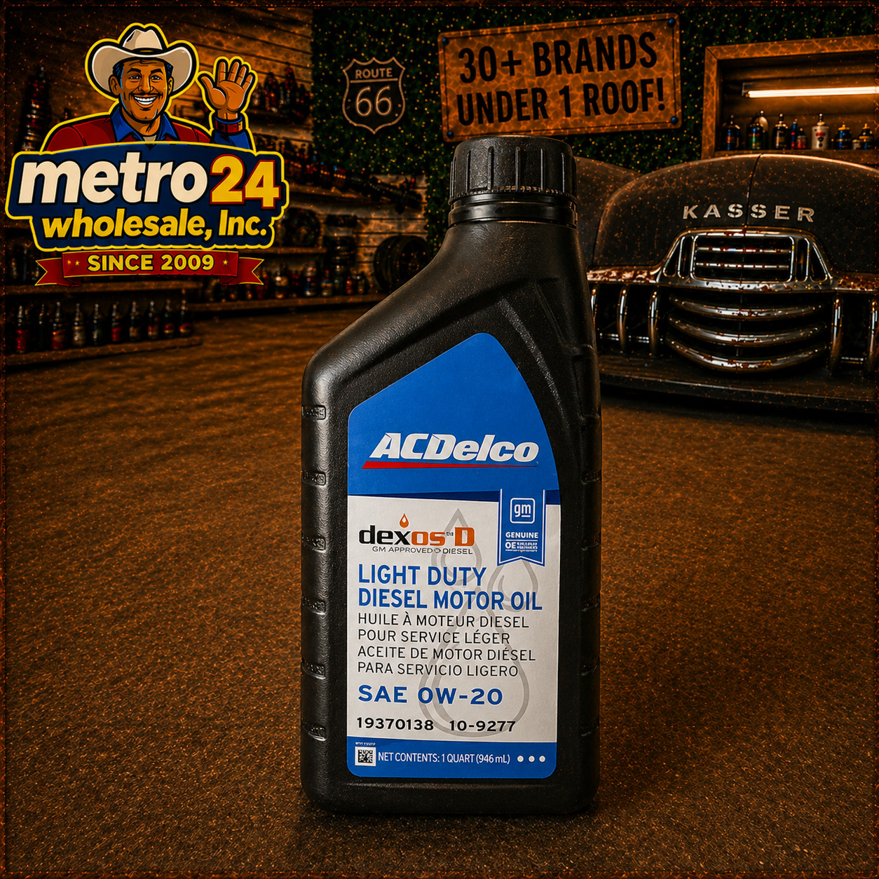 (1) AC DELCO LIGHT DIESEL MOTOR OIL DURAMAX SAE 0W-20 DEXOS D 19370138 10-9277